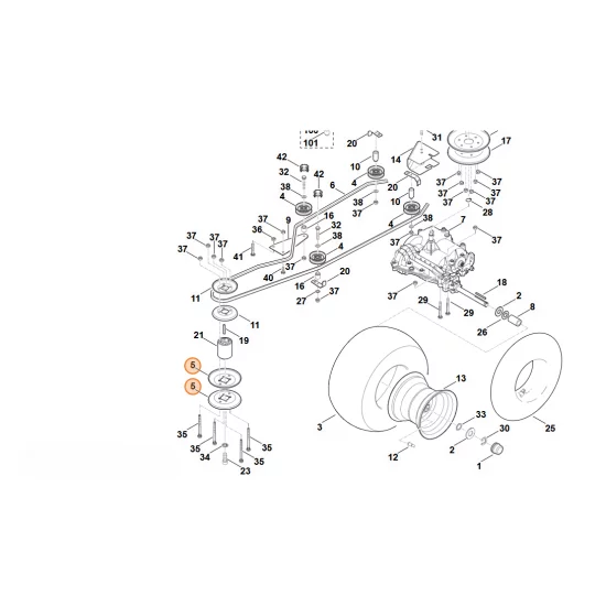 STIHL  połowa koła paska klinowego 6170 764 8420